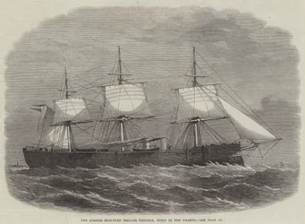 La frégate cuirassée espagnole Victoria, construite sur la Tamise